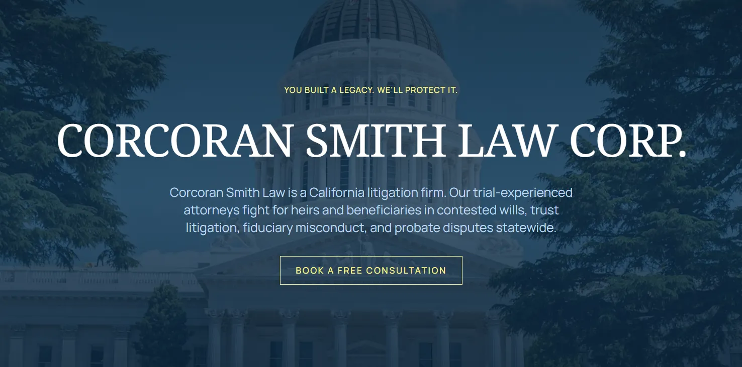 The rebuilt Corcoran Smith Law website